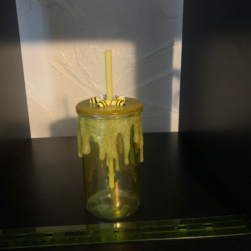 Iridescent Honey Bee Themed Tumbler